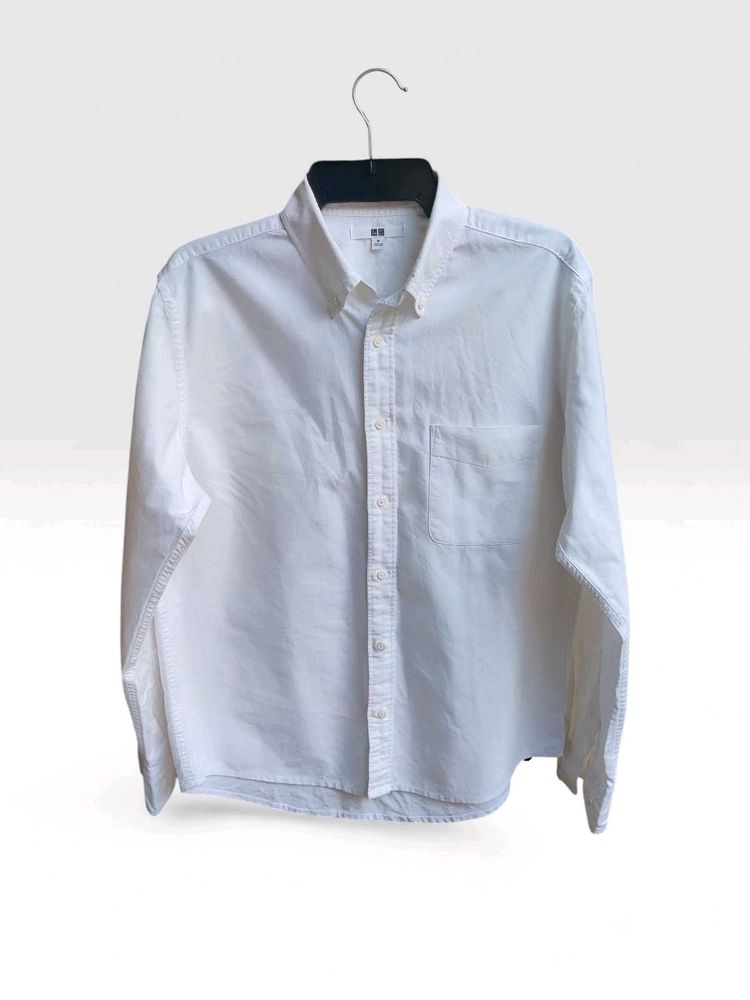 Classic White Button-Down Shirt