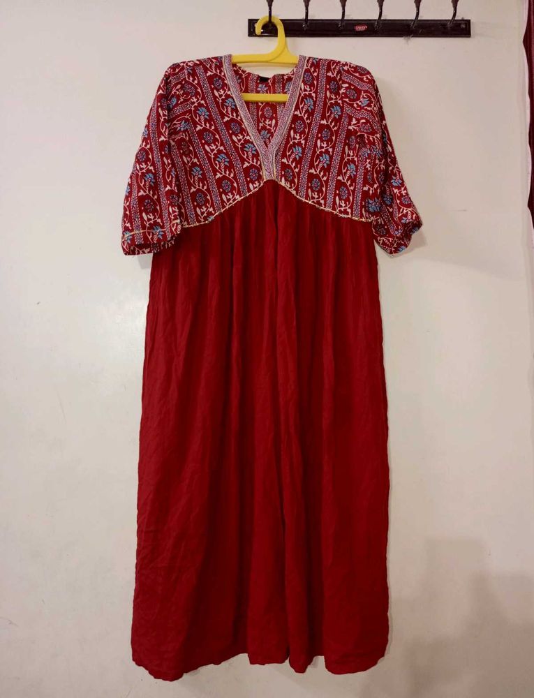 Boho Red Ethnic Kurta ❤
