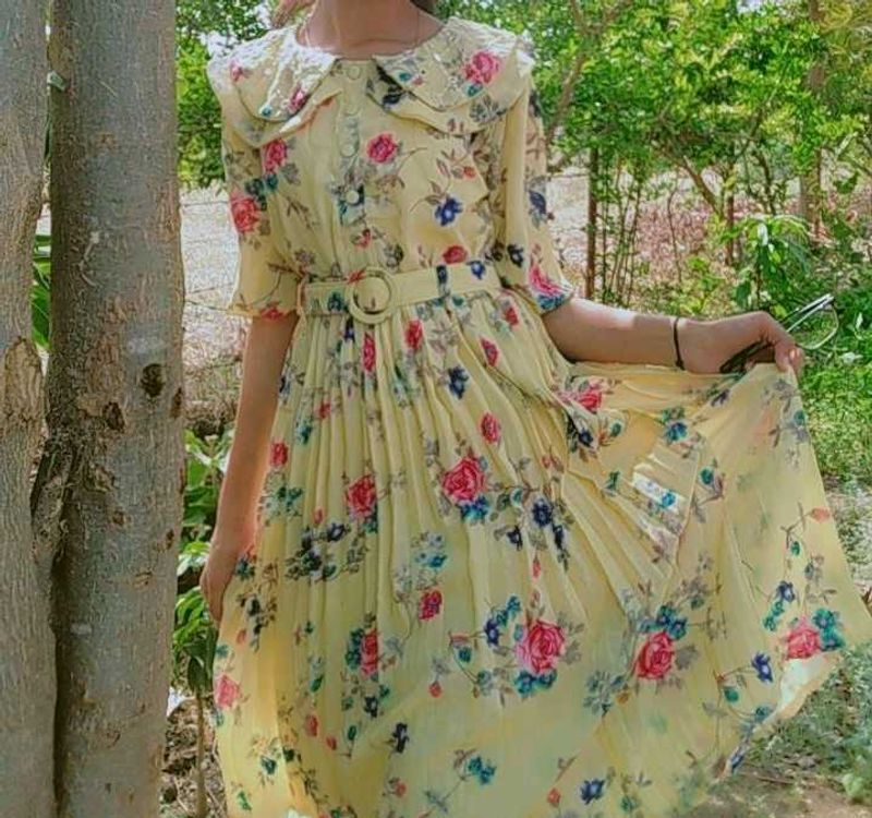 Floral Print Fit &amp; Flare Dress