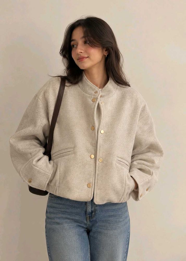 Champagne Beige cropped jacket