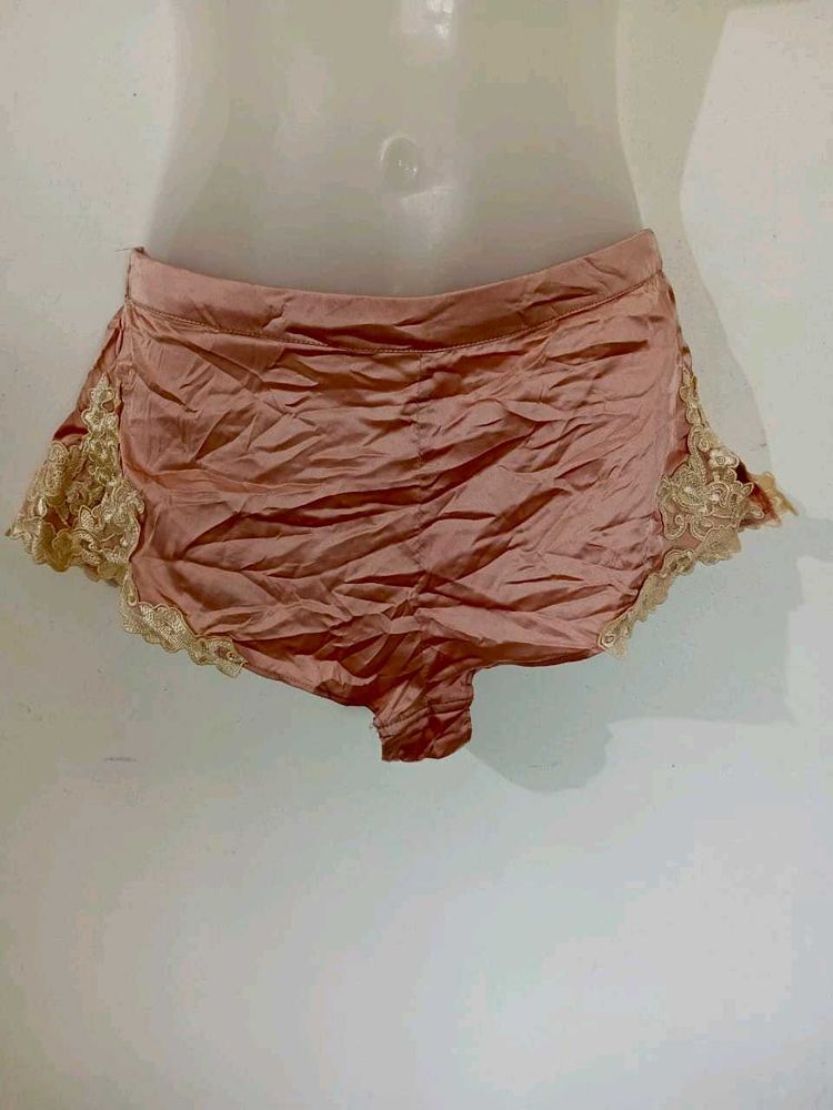 Lace Trim Pajama Shorts
