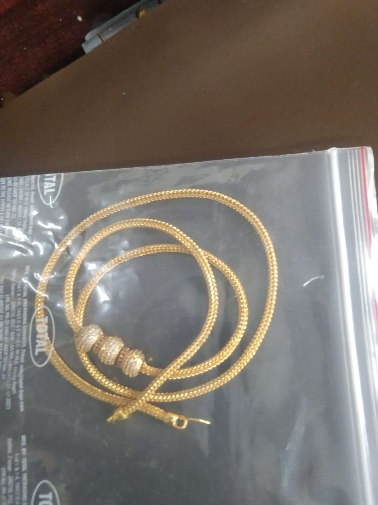 92.5 silver with 22ct Gold covering Chain Necklace