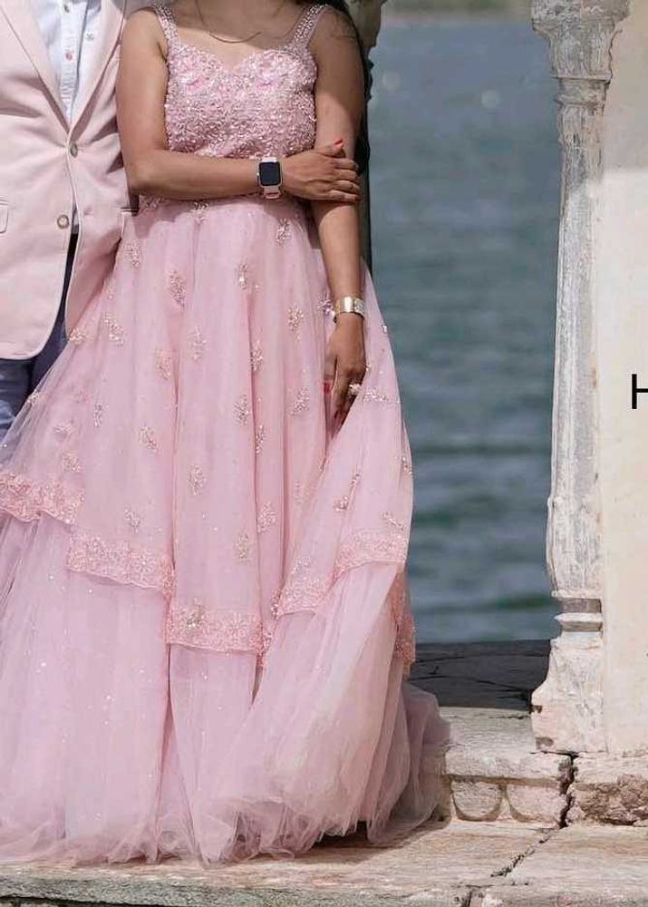 Stunning Pink Tiered Gown