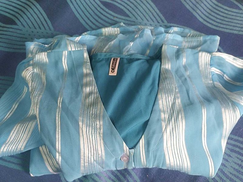 Stylish Blue Striped Kurta