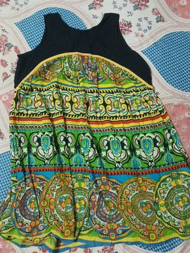 Boho Print Sleeveless Dress