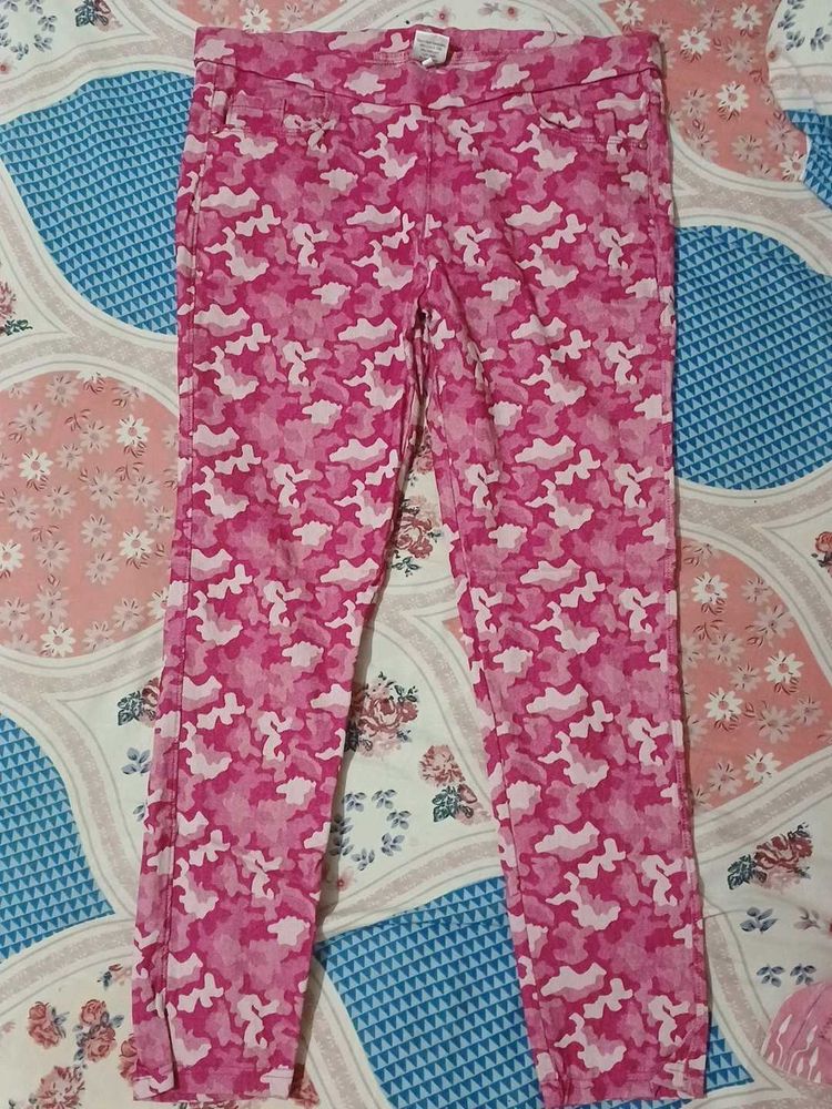 Pink Camo Skinny Pants