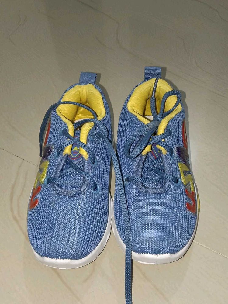 Cute Blue &amp; Yellow Baby Shoes