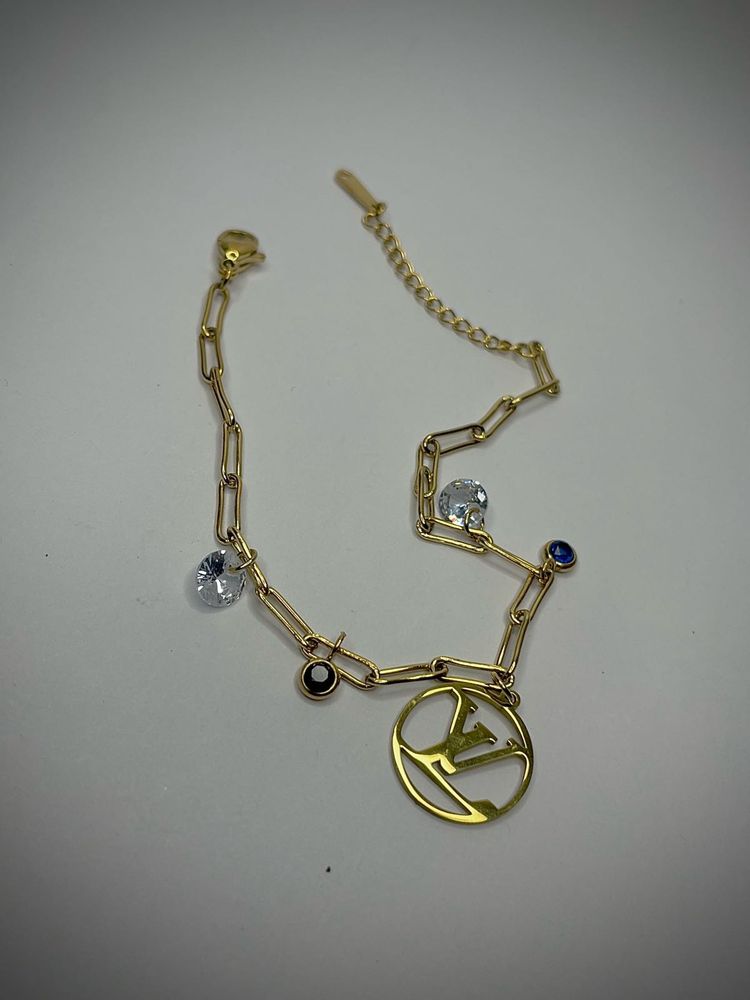Luxury Charm Bracelet with LV Logo
