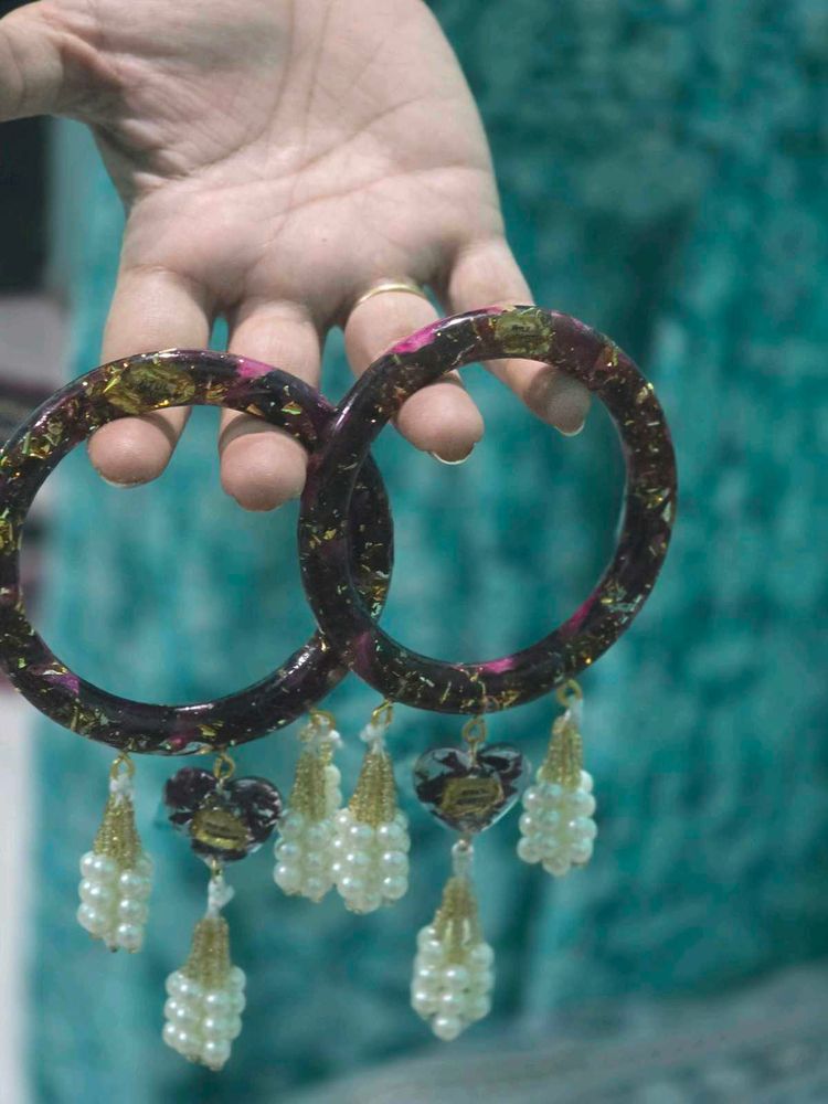 Handmade Resin Art Bangles for Women | Stylish &amp; D