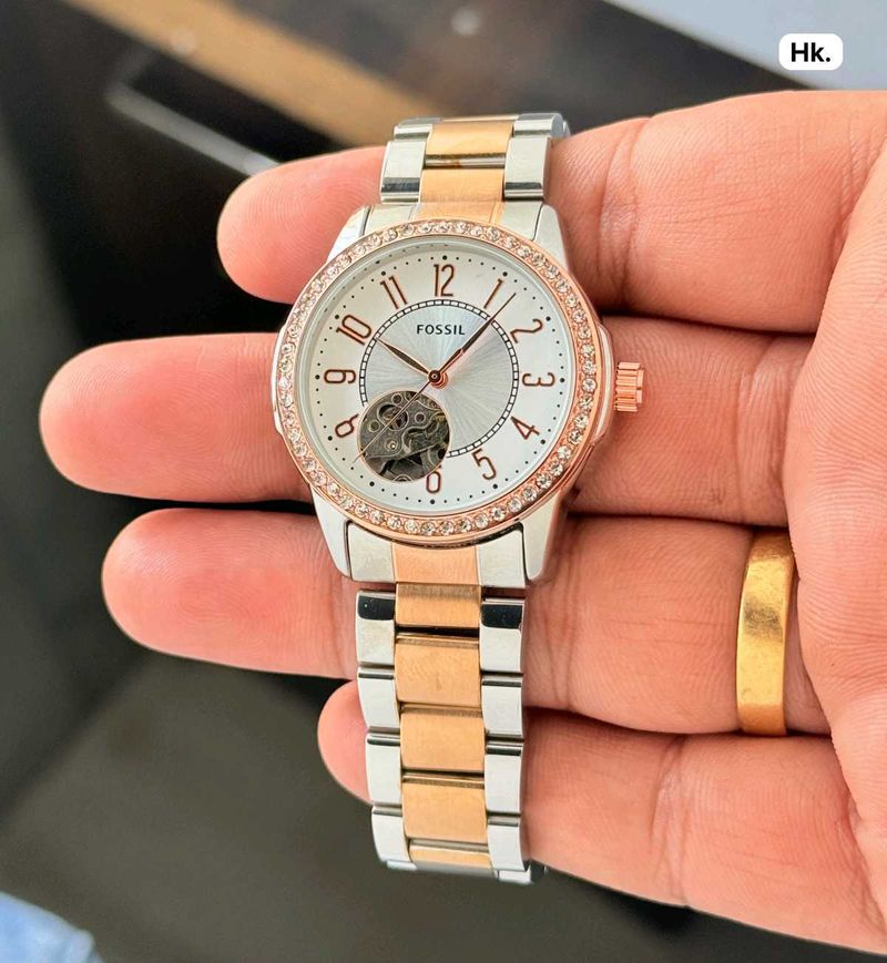 Fossil(COPY)Two-Tone Rose Gold Watch AUTOMATIC LAD