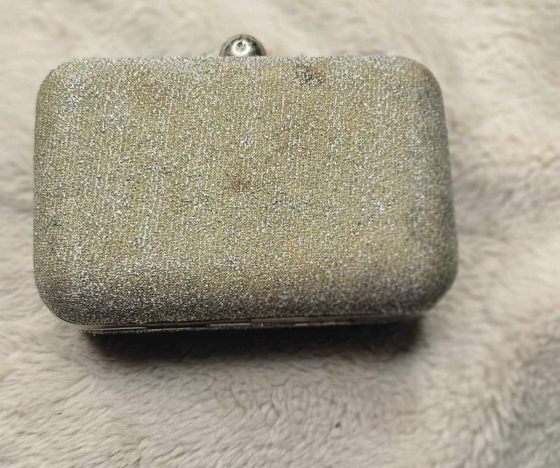 Sparkly Silver Clutch