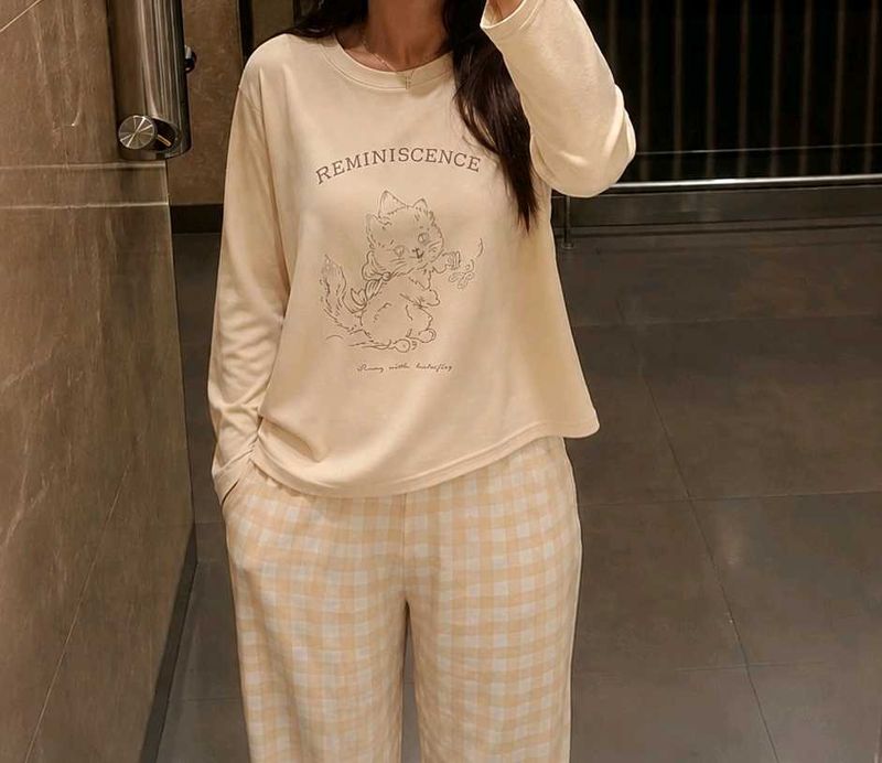 Cute Cat Pajama Set