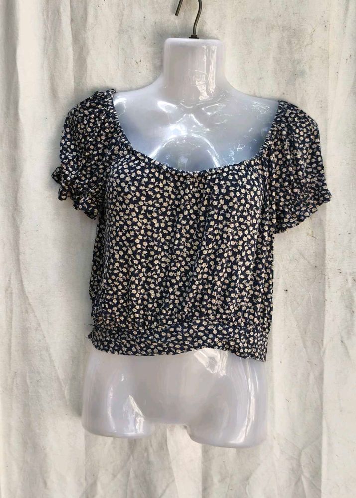 Floral Print Off-Shoulder Top