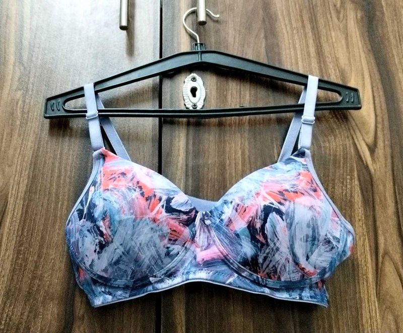 Abstract Print Padded Bra(adjustable straps)