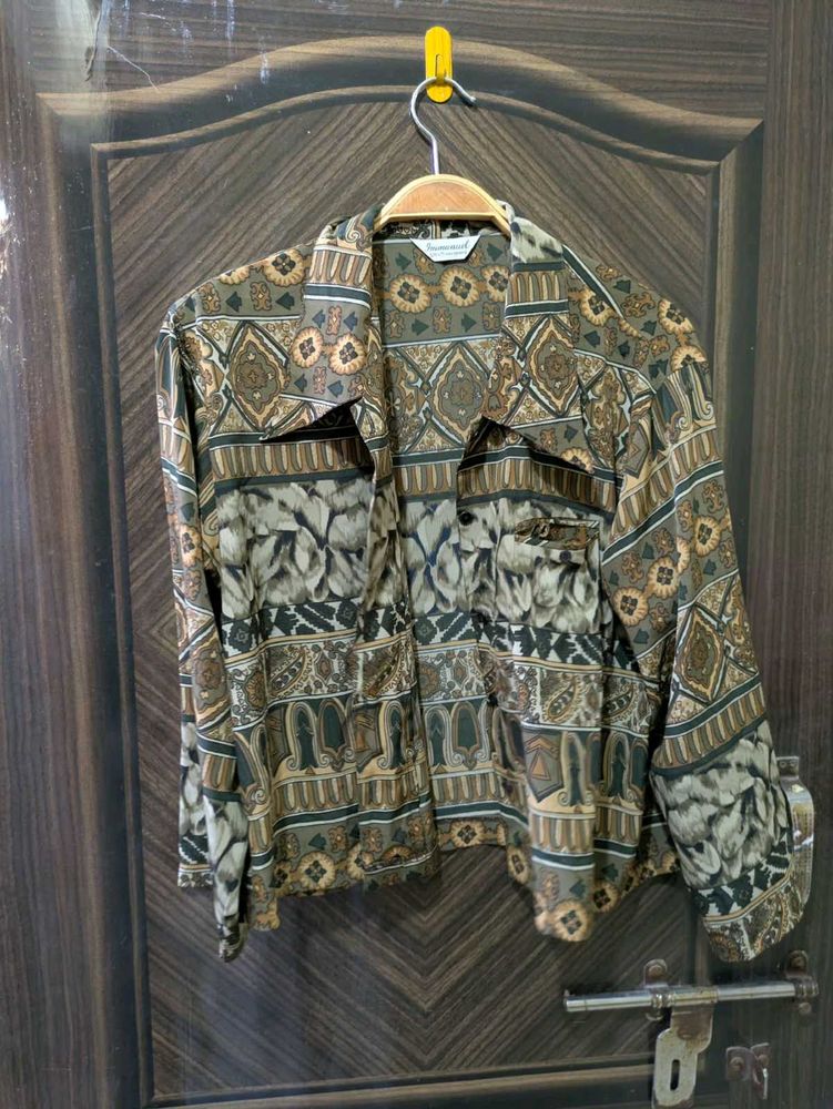 Unique Printed Button-Up Shirt