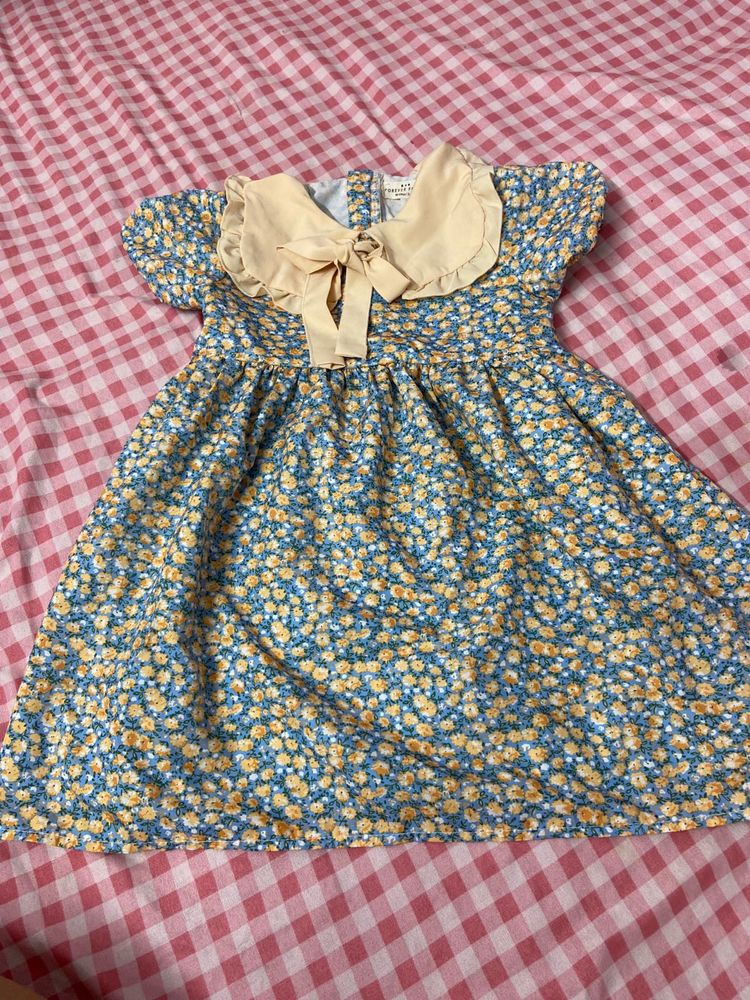 Cute Floral Dress with Peter Pan Collar