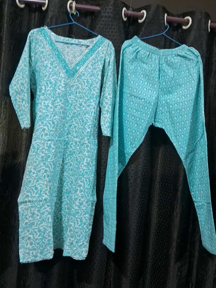 Beautiful Teal Kurta Set