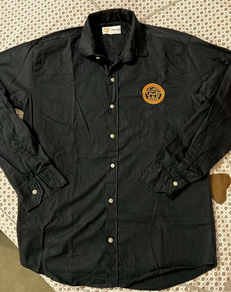 Versace Black Button-Down Shirt
