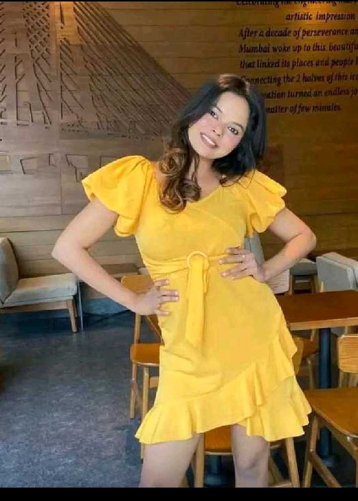 Mustard yellow dress