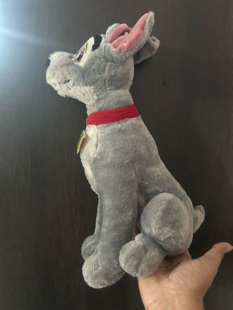Disney Store Tramp Gray Dog Plush 16" Lady and