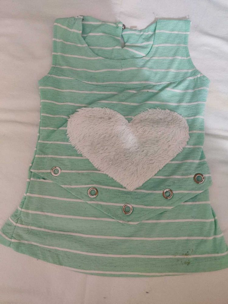Cute Striped Heart Dress