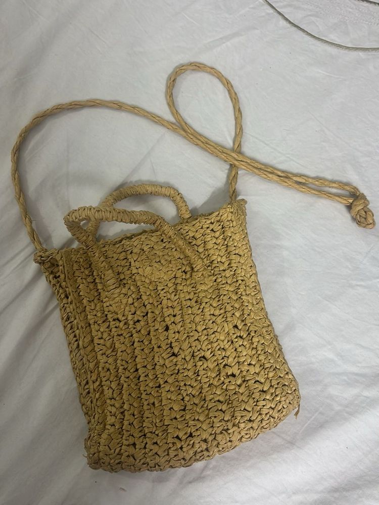 Straw Crossbody Bag