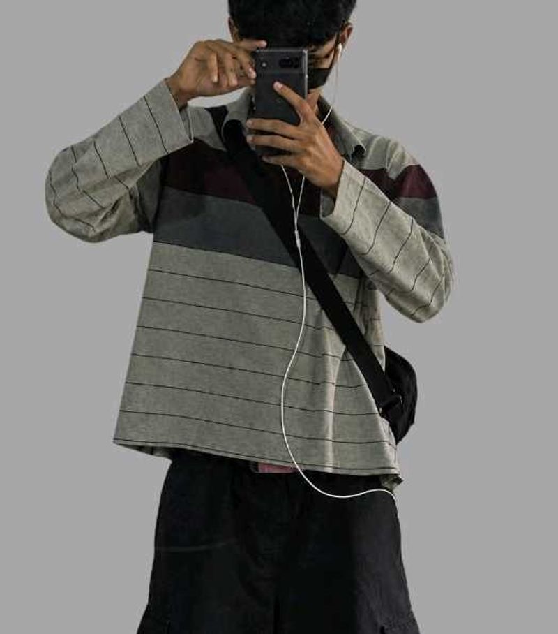 Vintage MSN Massana Barcelona 🇪🇸 Boxy Fit Stripe