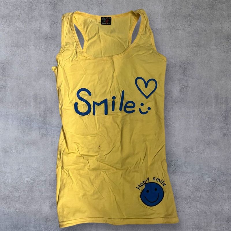 Yellow Smile Tank Top