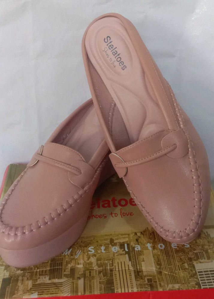 Nude Pink Mules -  Loafers