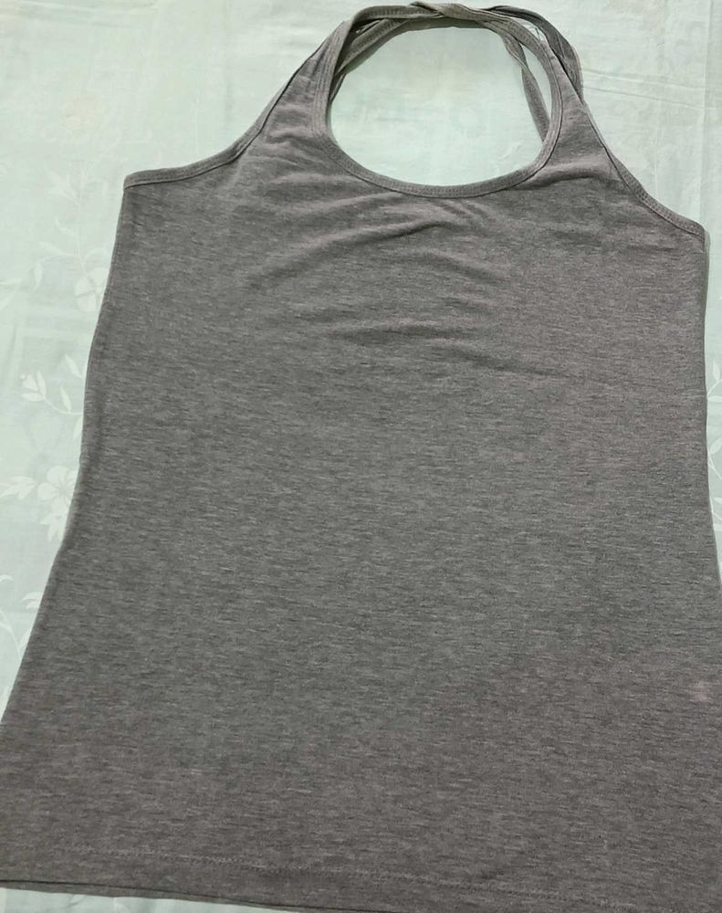 Grey Racerback Tank Top