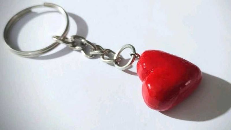 Tiny Red Heart Keychain❤️