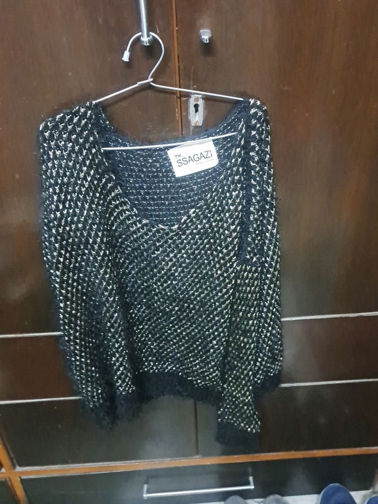 Golden Shimmer Pullover L