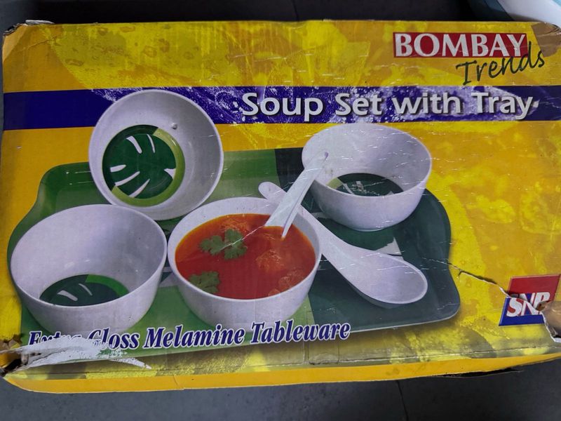 Bombay Trends Soup Set with Tray