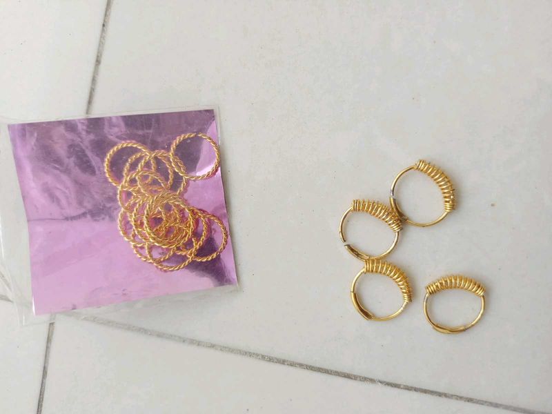 Golden Hoop Earrings - Trendy Style
