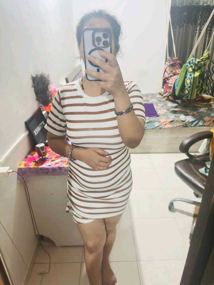 Striped Bodycon Mini Dress