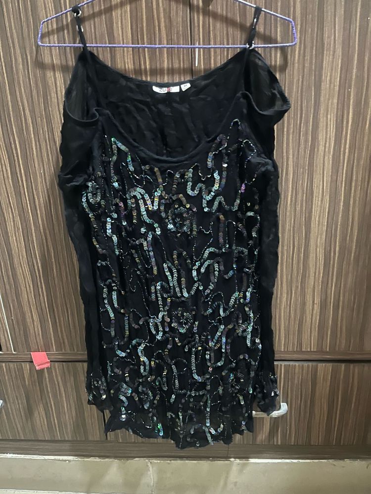Black Sequin Top