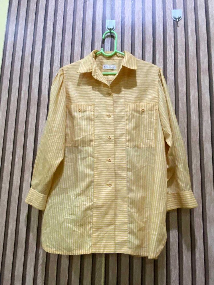 Striped Button-Up Shirt