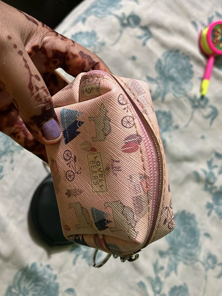 Cute Pink Cartoon Pouch