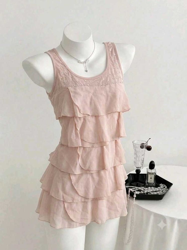 Tiered Ruffle Mini Dress