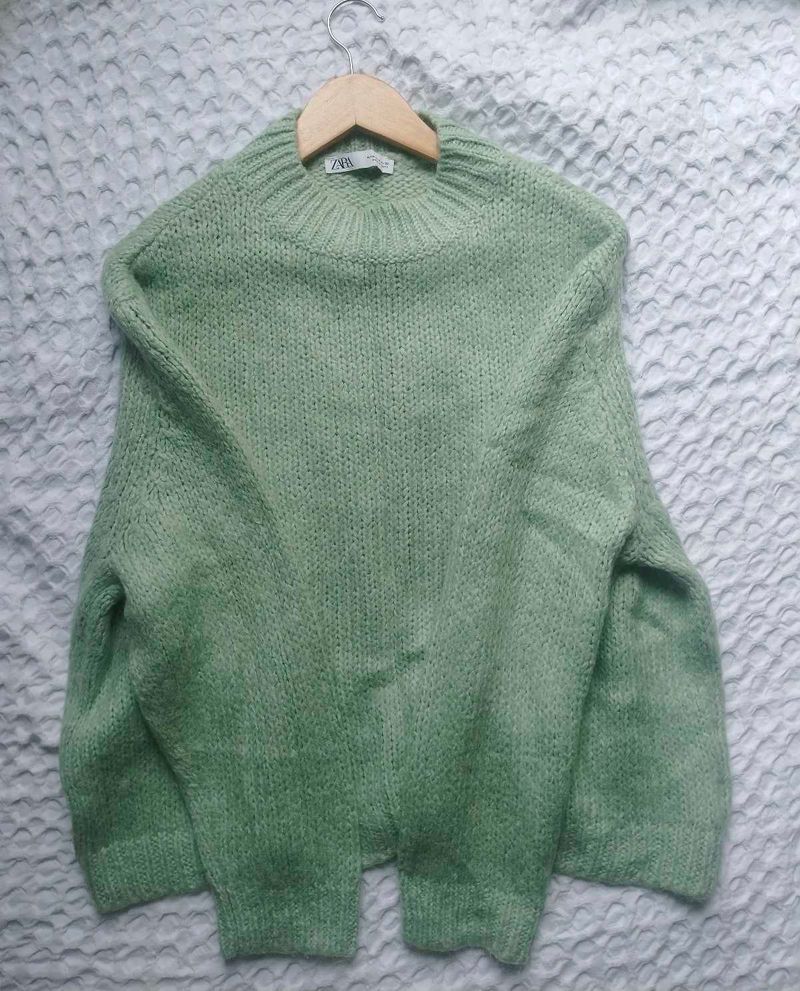 Zara Green Knit Sweater