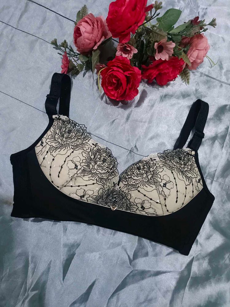Elegant Embroidered Bra