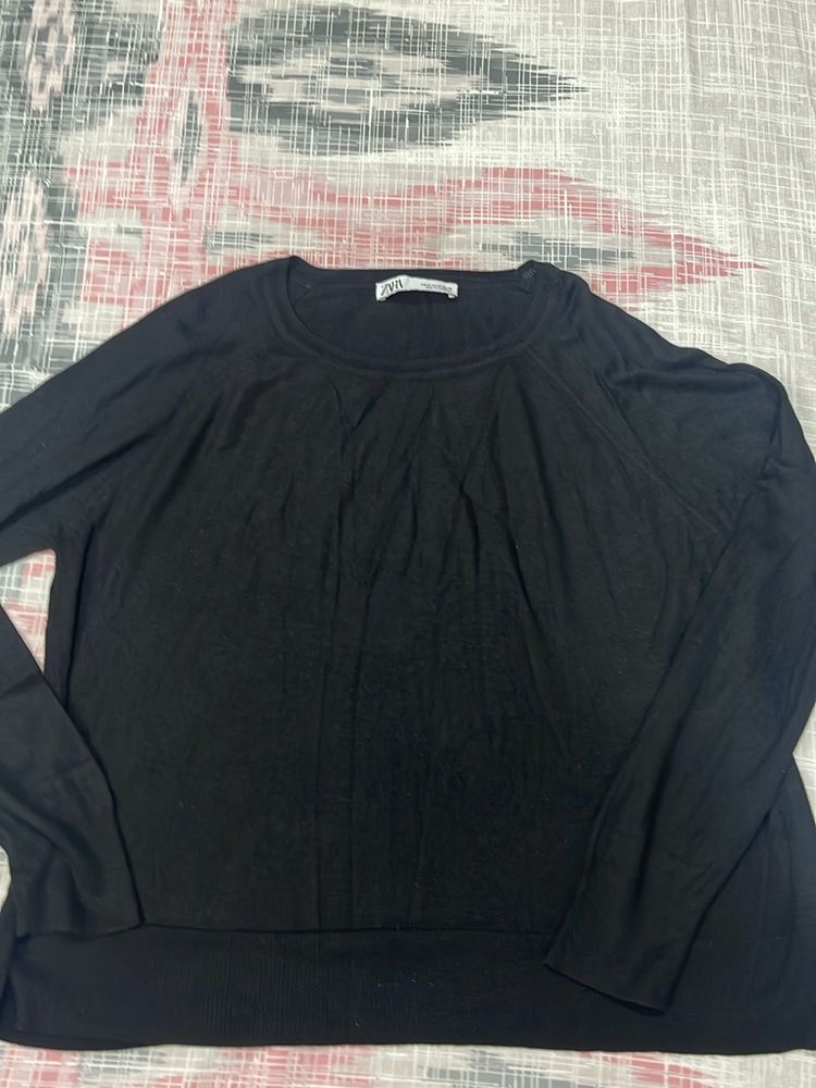 Zara Black Top In M