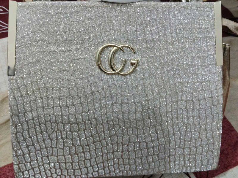Sparkling Silver Clutch Bag