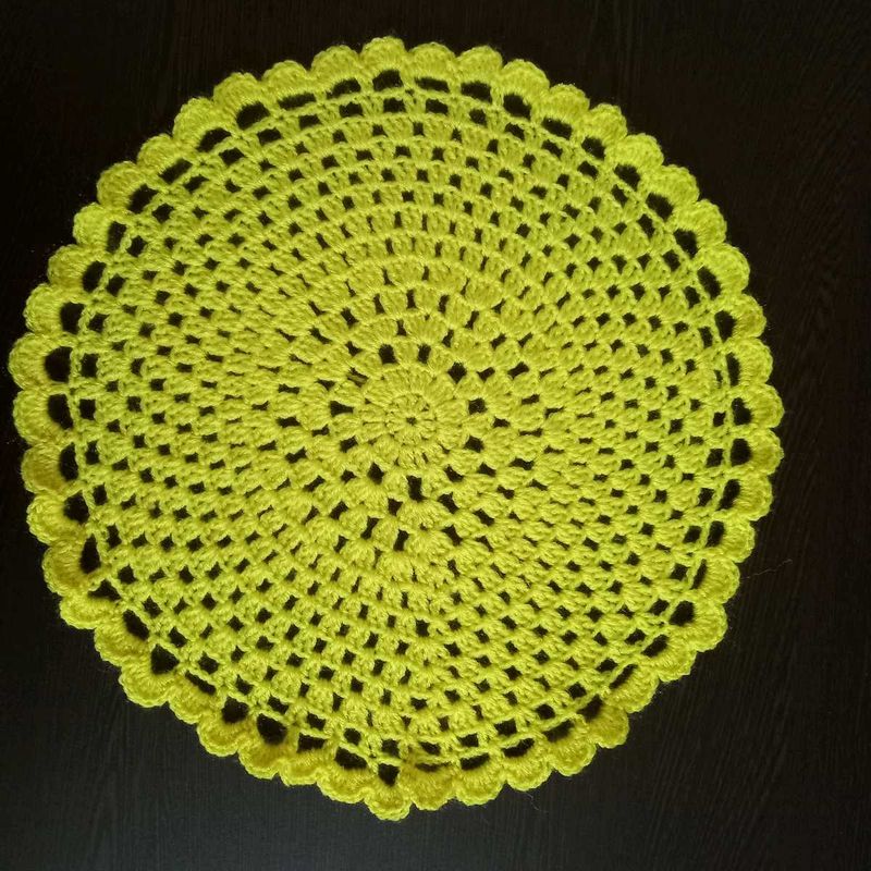 Crocheted Yellow Doily