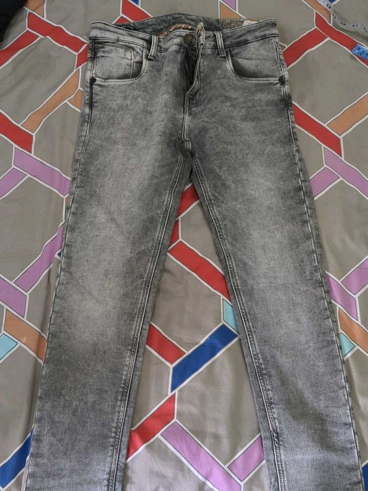 Original Ed Hardy Men's Grey Acid Wash Jeans