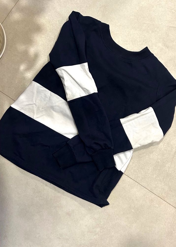 Navy &amp; White Stripe Long Sleeve