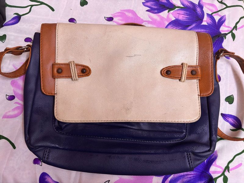 Chic Color Block Crossbody Bag