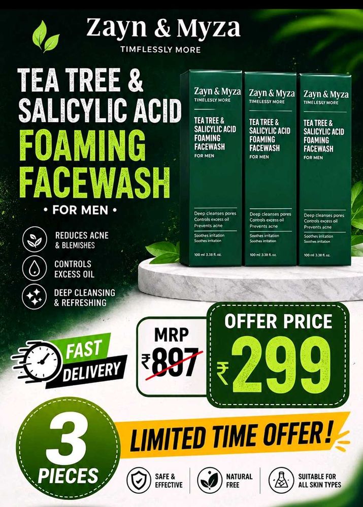 Zayn &amp; Myza Tea Tree Facewash - 3 Pcs