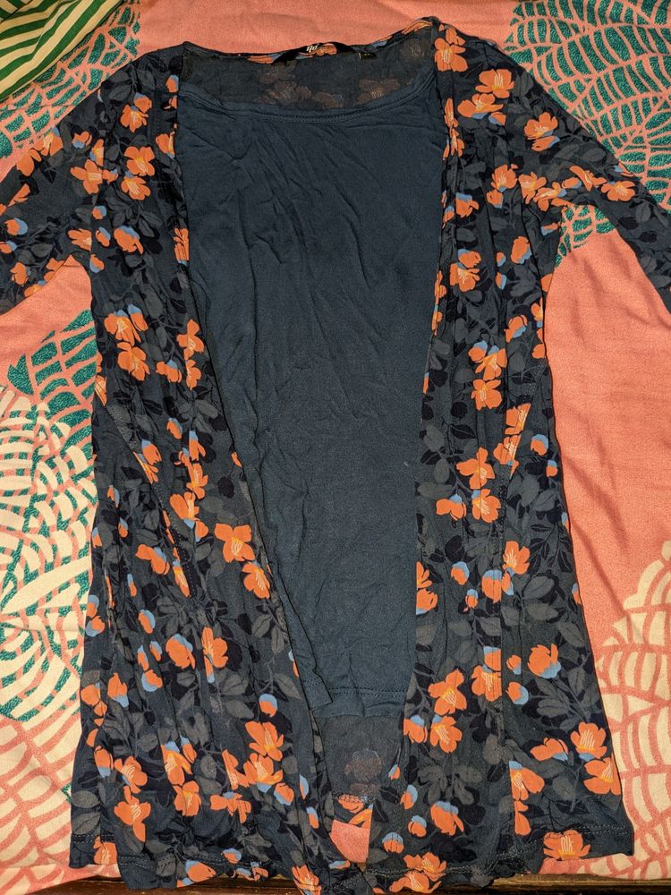 Floral Print Shrug Attached Top 💐