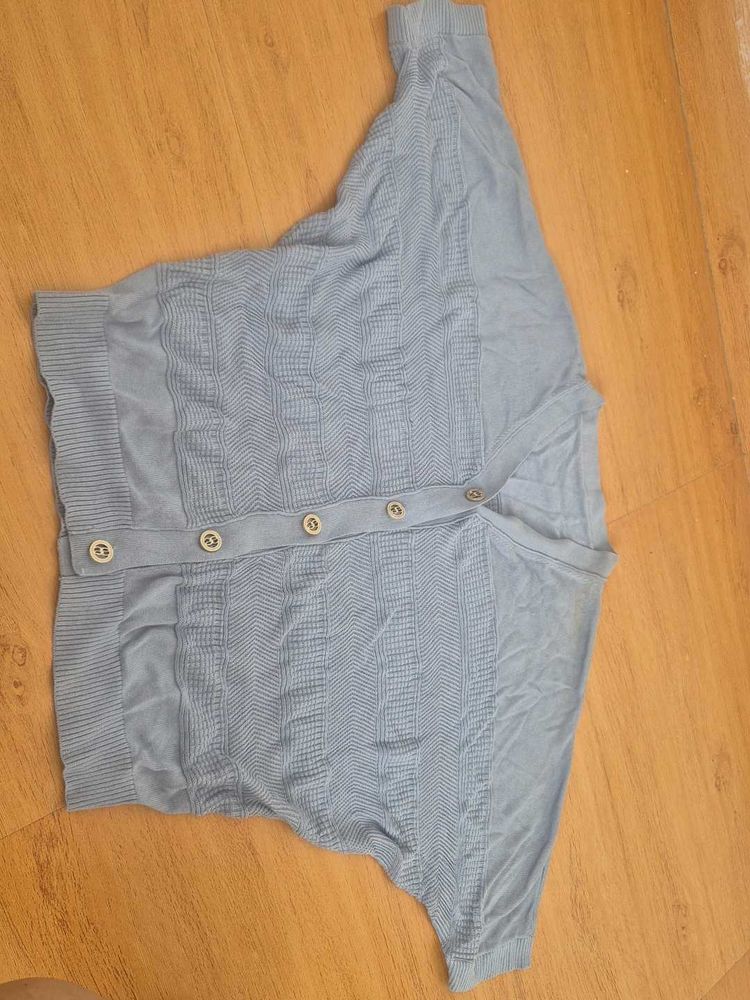 Light Blue Knit Cardigan